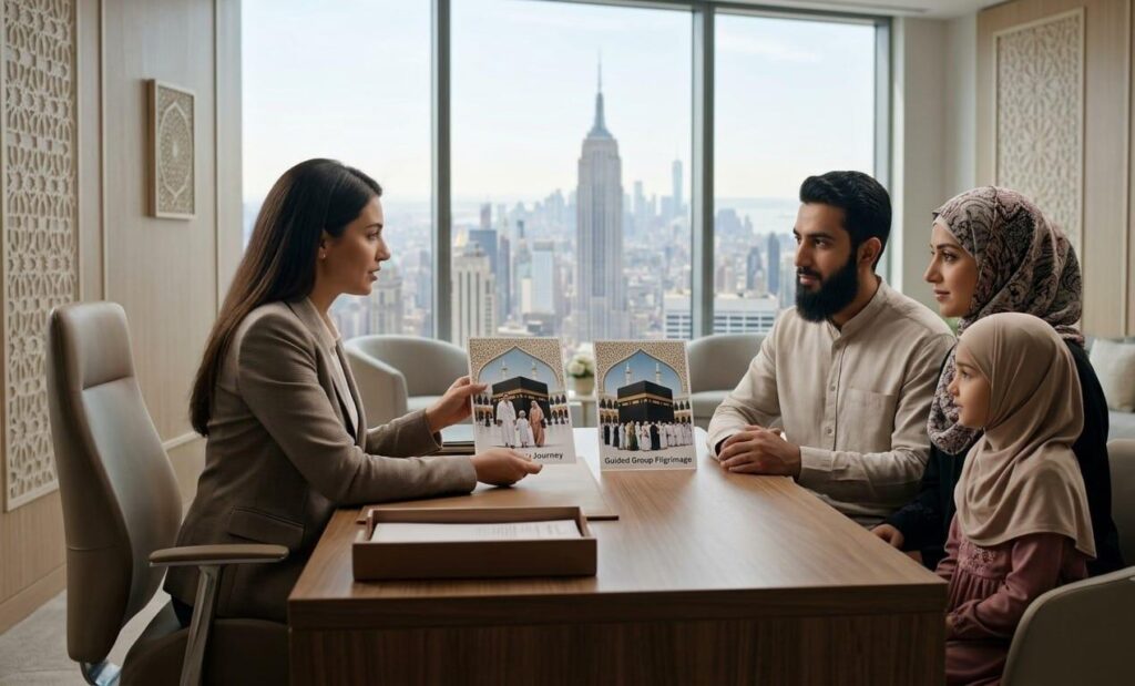 Family vs Group Umrah Packages from New York at JFK airport